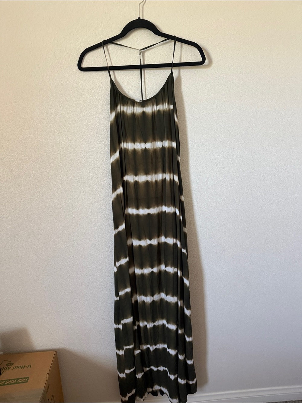lovestitch Olive Green and White Tie-Dye Maxi Dress Perer for summer